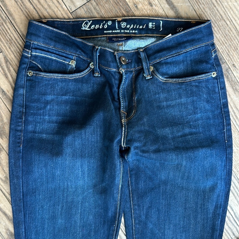 Levi's Capital E Womens Jeans Skimmer Low  Skinny Stretch Denim 27 EUC